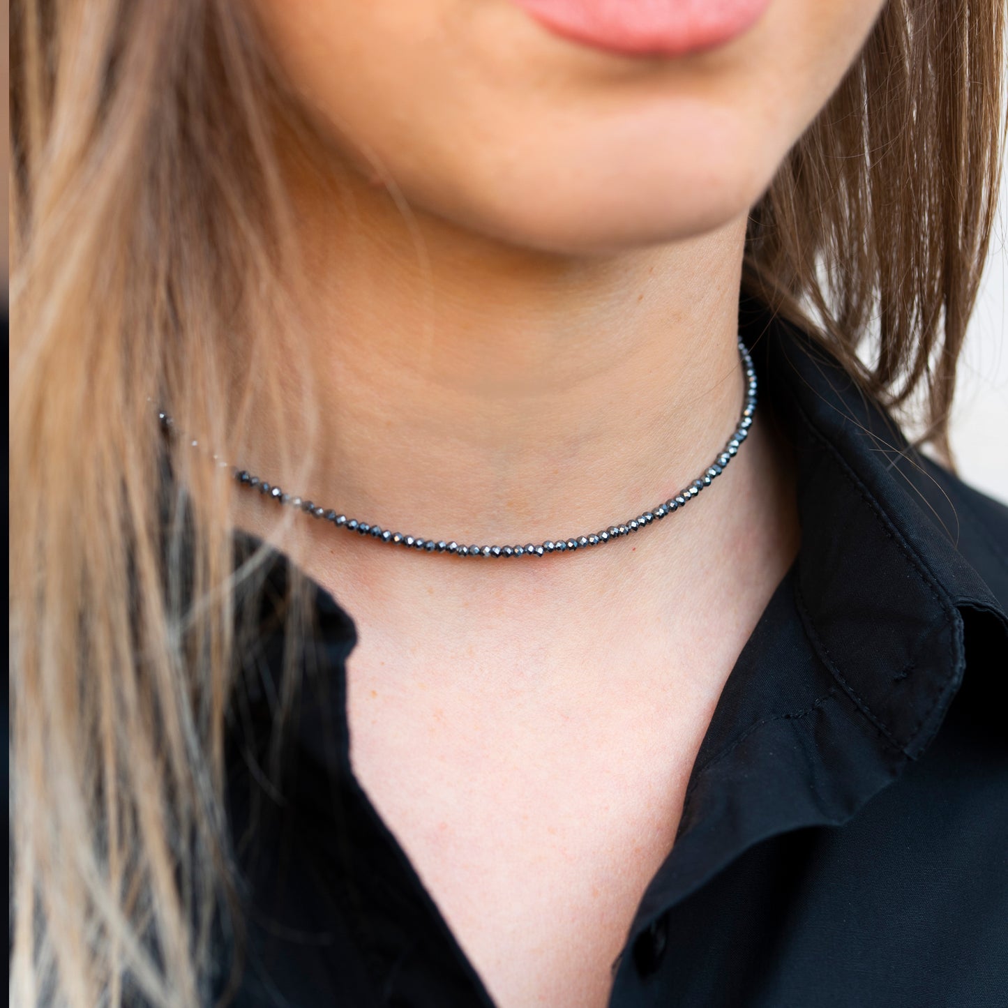 Energy flow - Terahertz - choker cu cristale naturale si argint